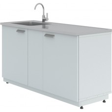 Мойка лабораторная металлическая ЛК-1500 СМС-Г (1 раковина, 1 смеситель)